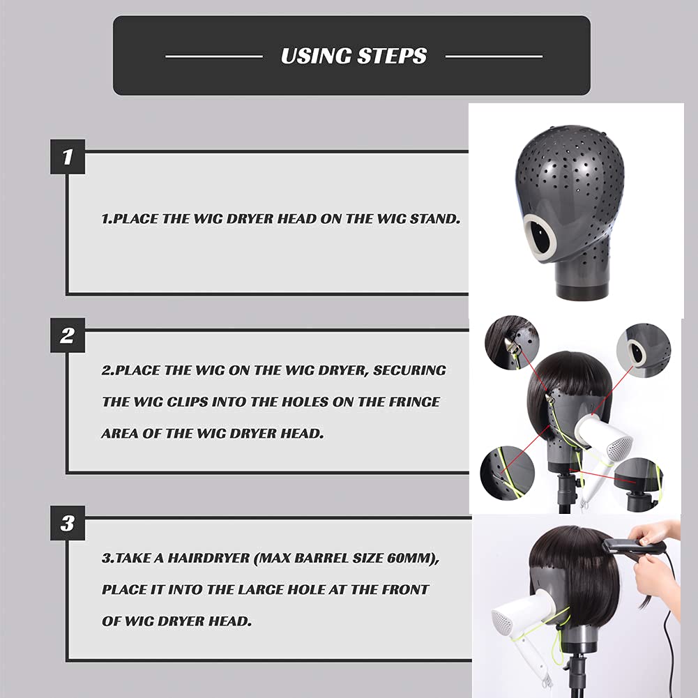 HOMEGOAL imported salon quality hands free wig styling and drying stand