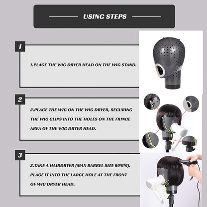 HOMEGOAL imported salon quality hands free wig styling and drying stand