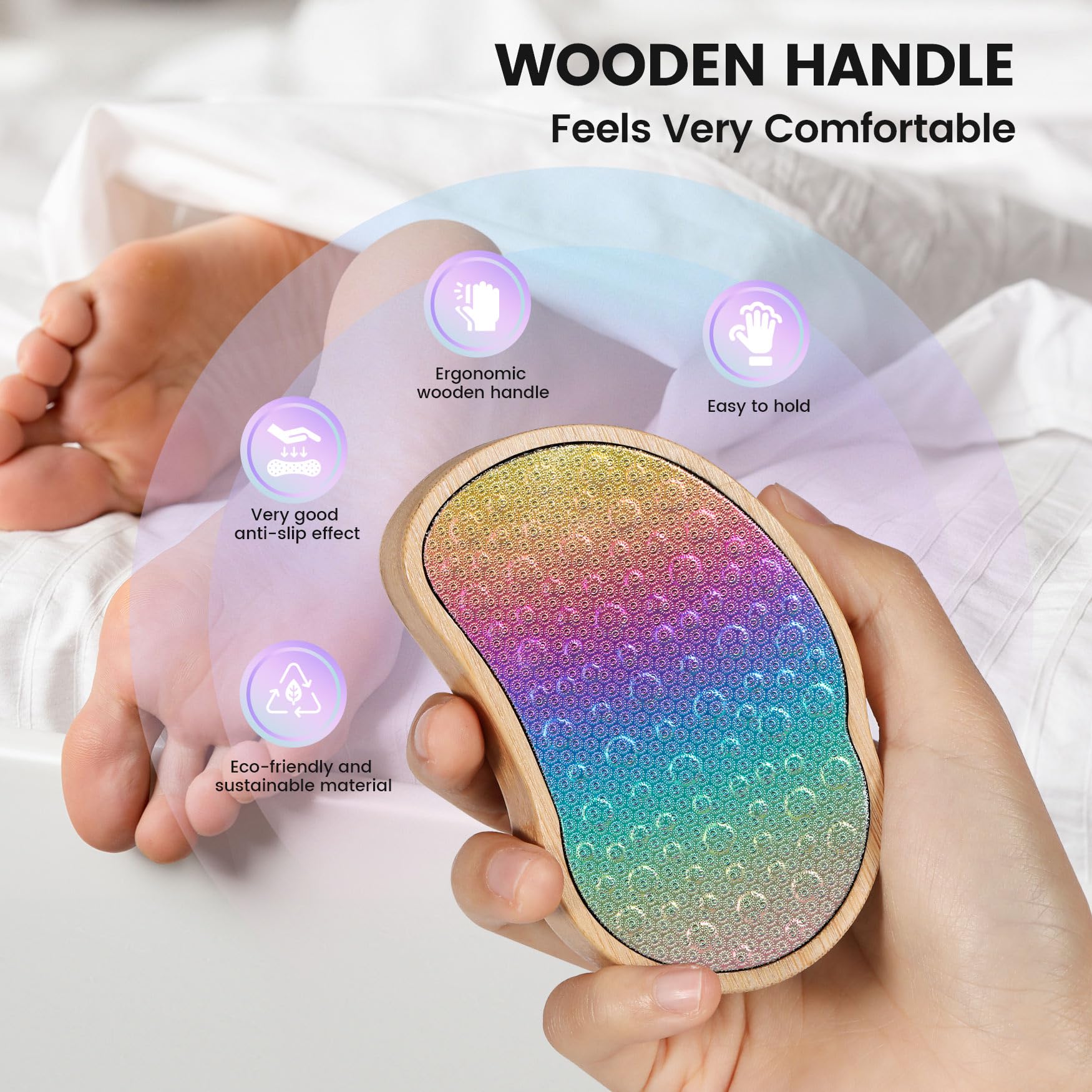 Bezox callus remover in use on heel