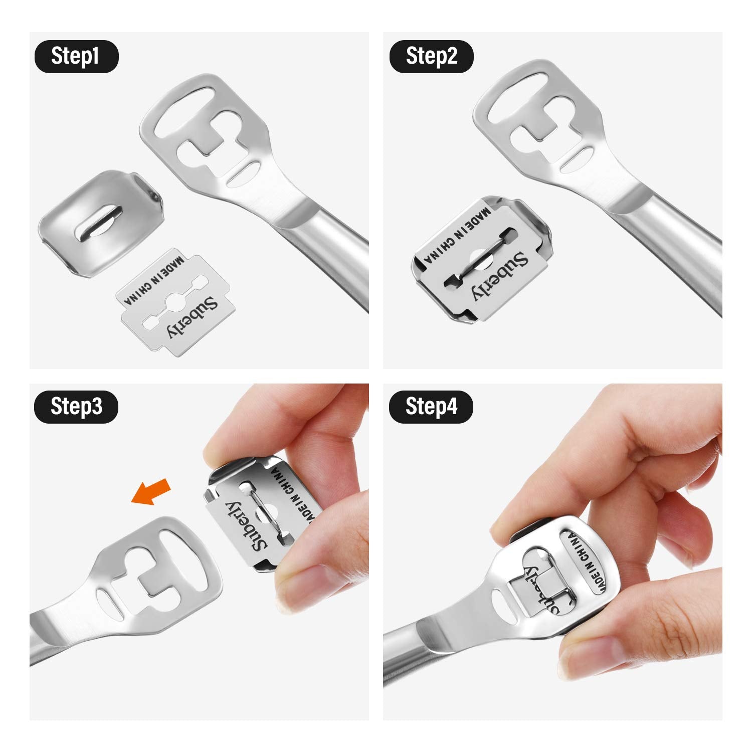 Premium manual hard skin remover blades bulk box packaging