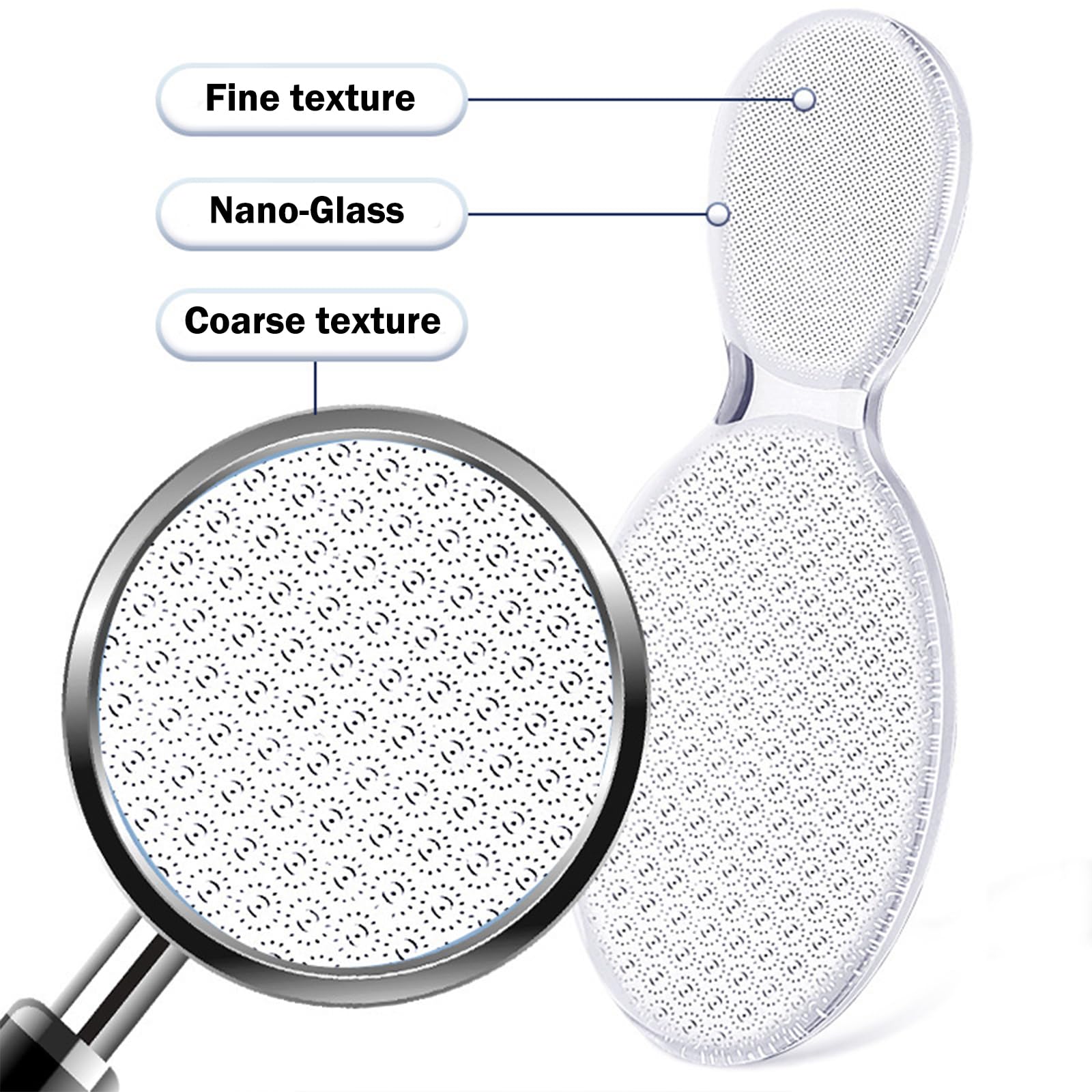 Side profile of MR LION callus remover showing eight-shaped grip