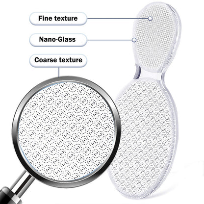 Side profile of MR LION callus remover showing eight-shaped grip