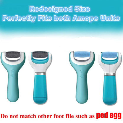 Curved profile view of the premium abrasive replacement rollers compatible with electronic pedicure devices