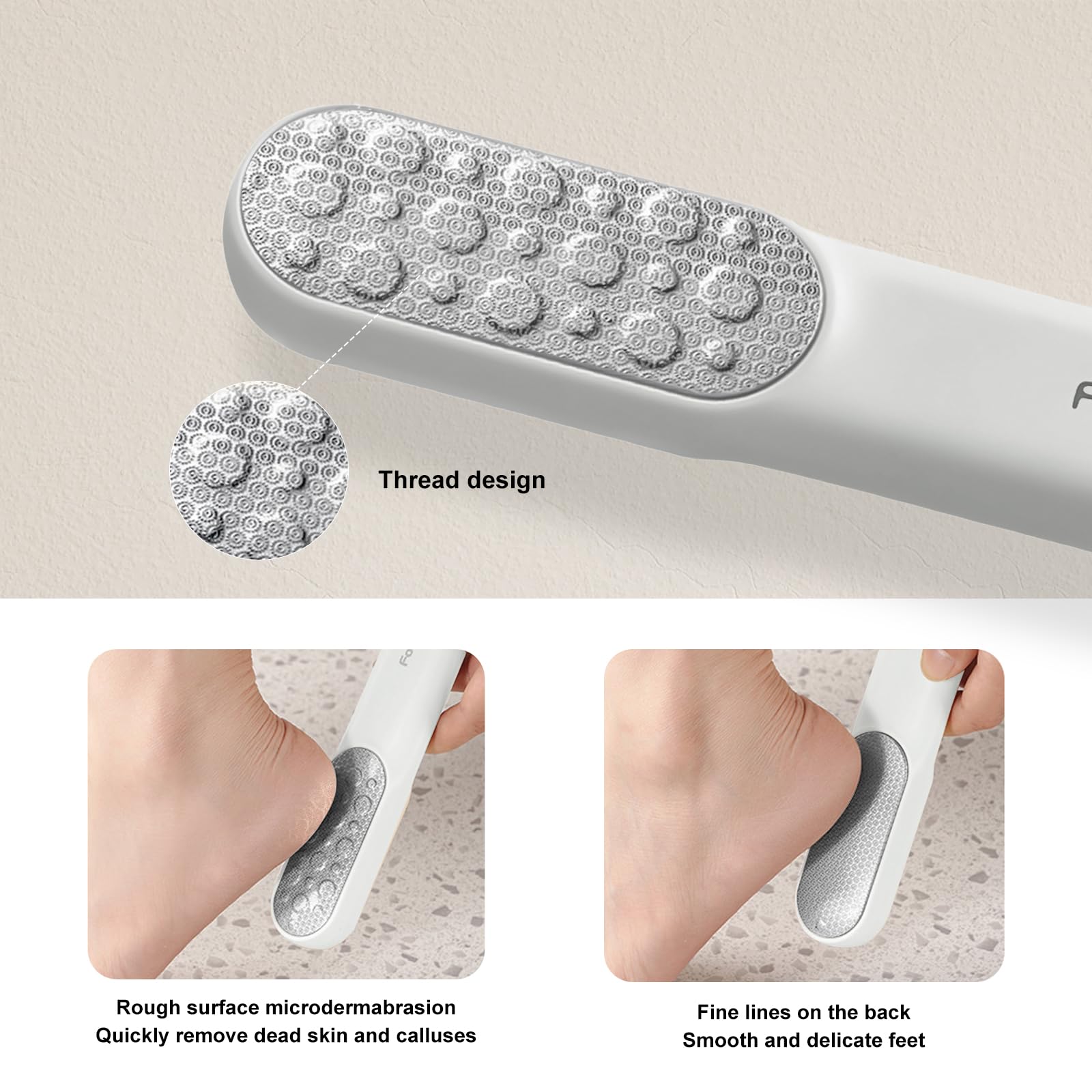 Using Yanci foot scrubber on cracked heels at home