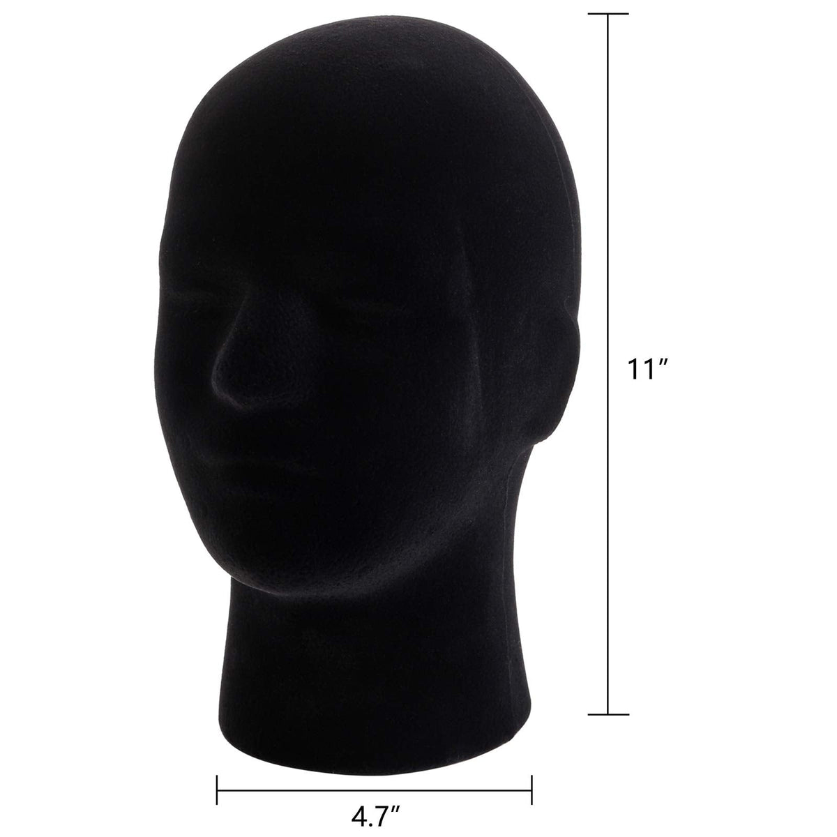 Lightweight foam mannequin head stand twin set perfect for retail accessory merchandising