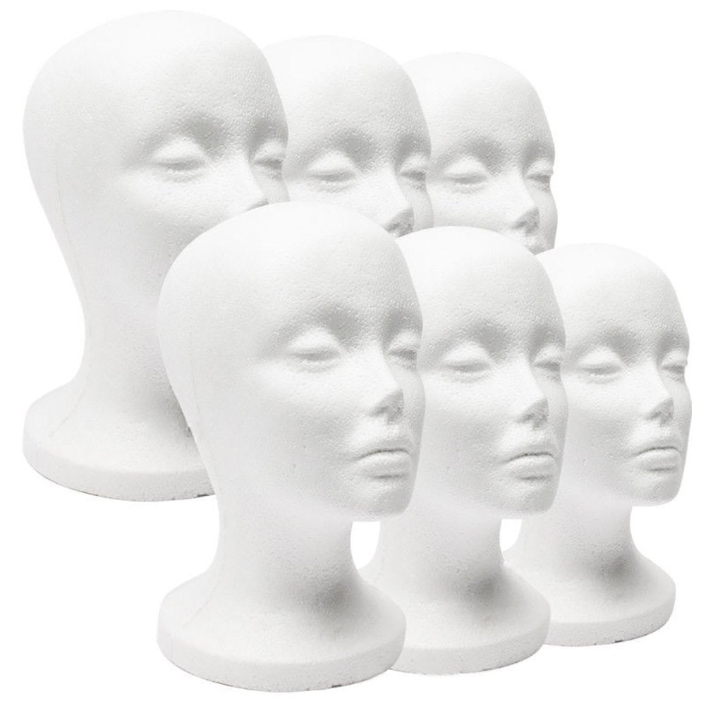 Smooth styrofoam mannequin stand for retail hat display showcase