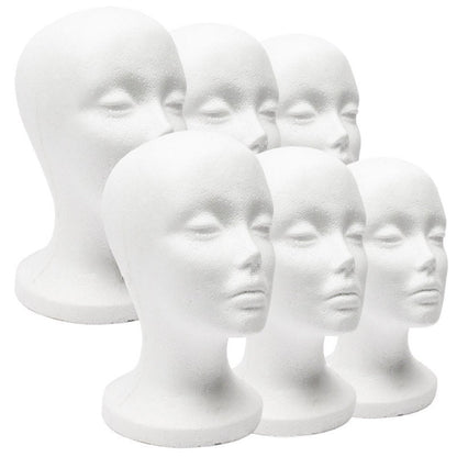 Smooth styrofoam mannequin stand for retail hat display showcase