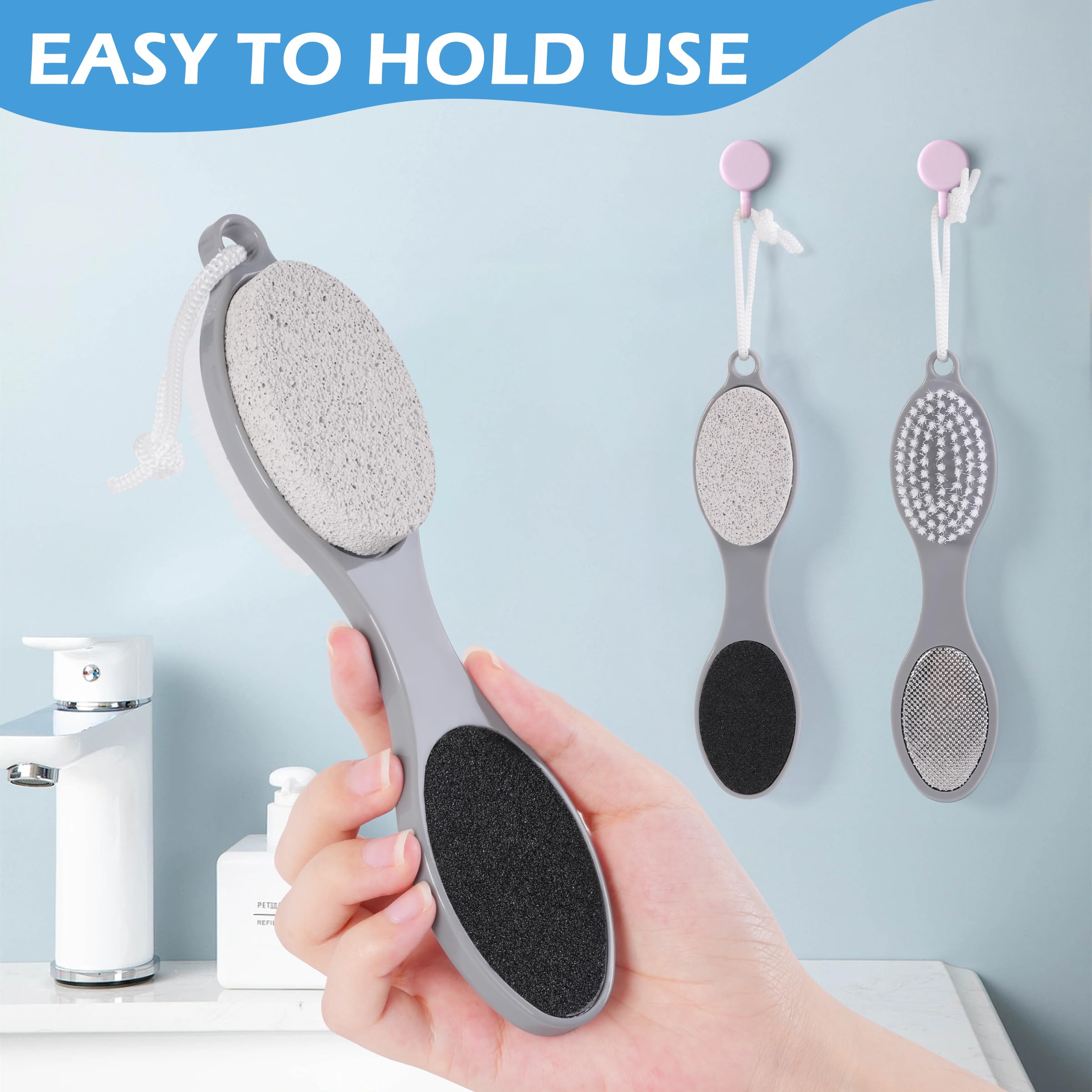 TaShow foot scrubber showing stainless steel rasp and brush