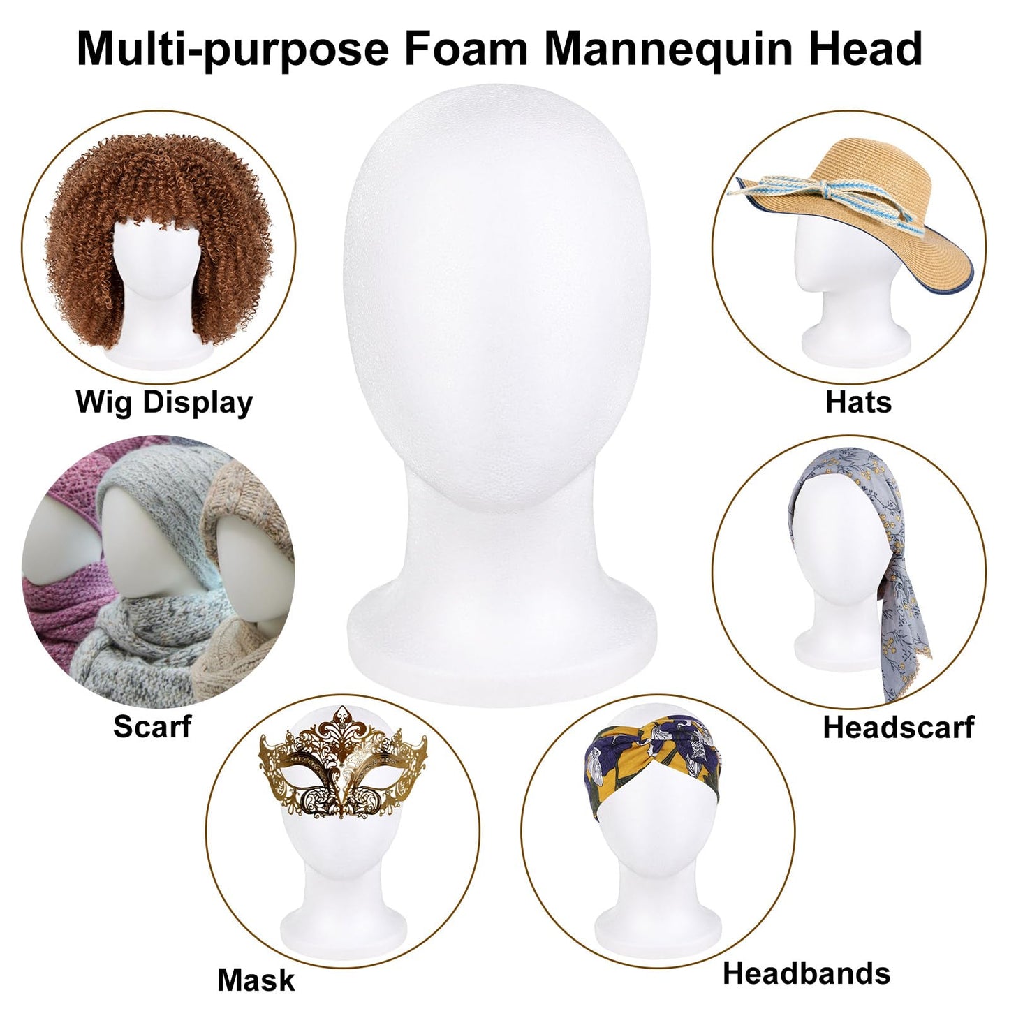 Side profile of AceOrbit foam head showing smooth surface texture