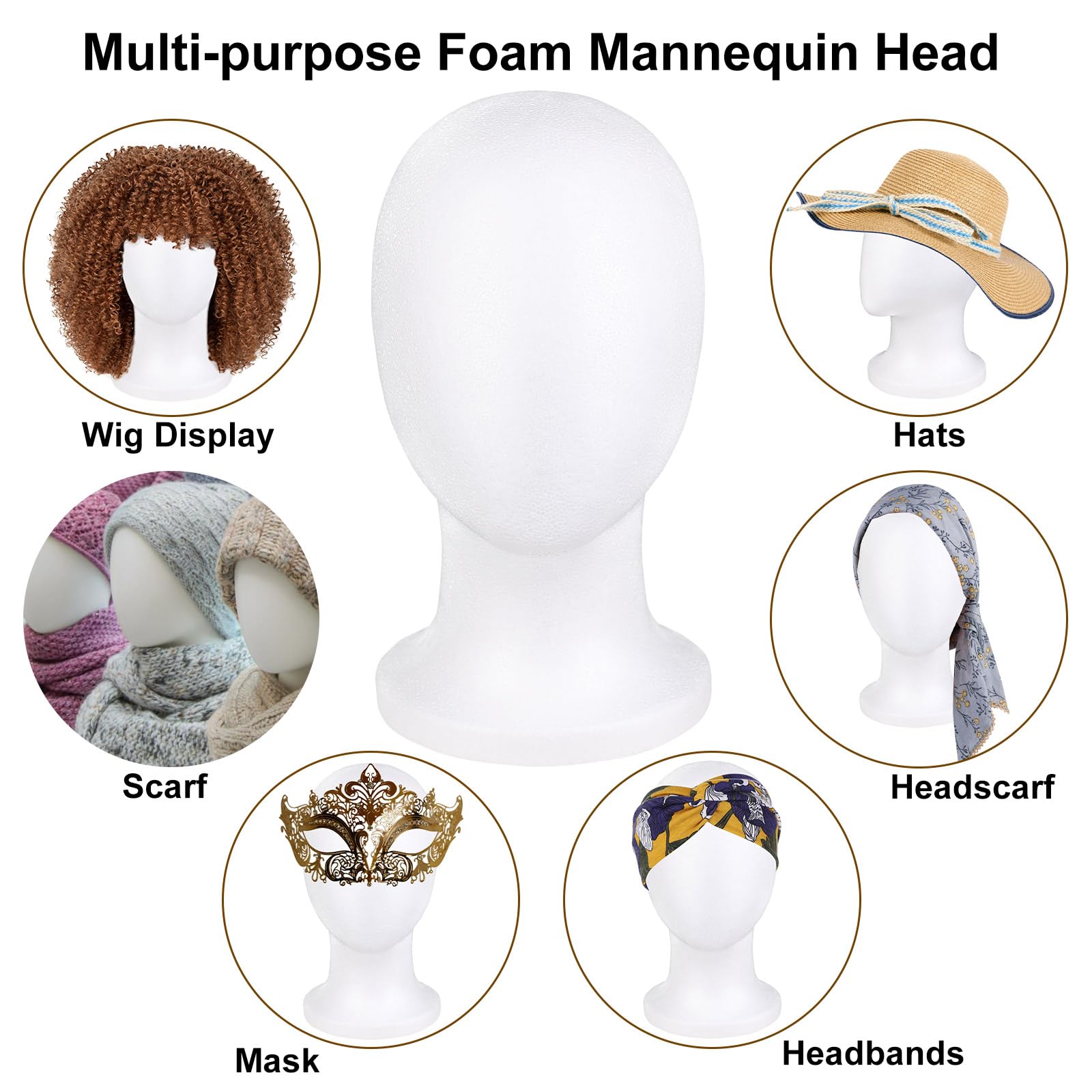 Side profile of AceOrbit foam head showing smooth surface texture