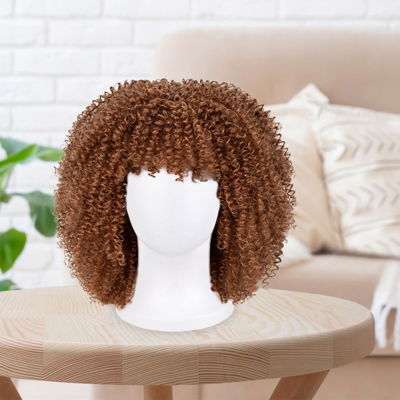 Foam mannequin wig holder set used for professional hair styling
