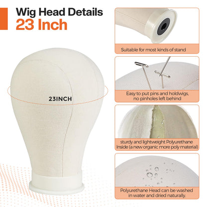 Complete Neverland Beauty wig styling kit including hair clips brush caps and table clamp.