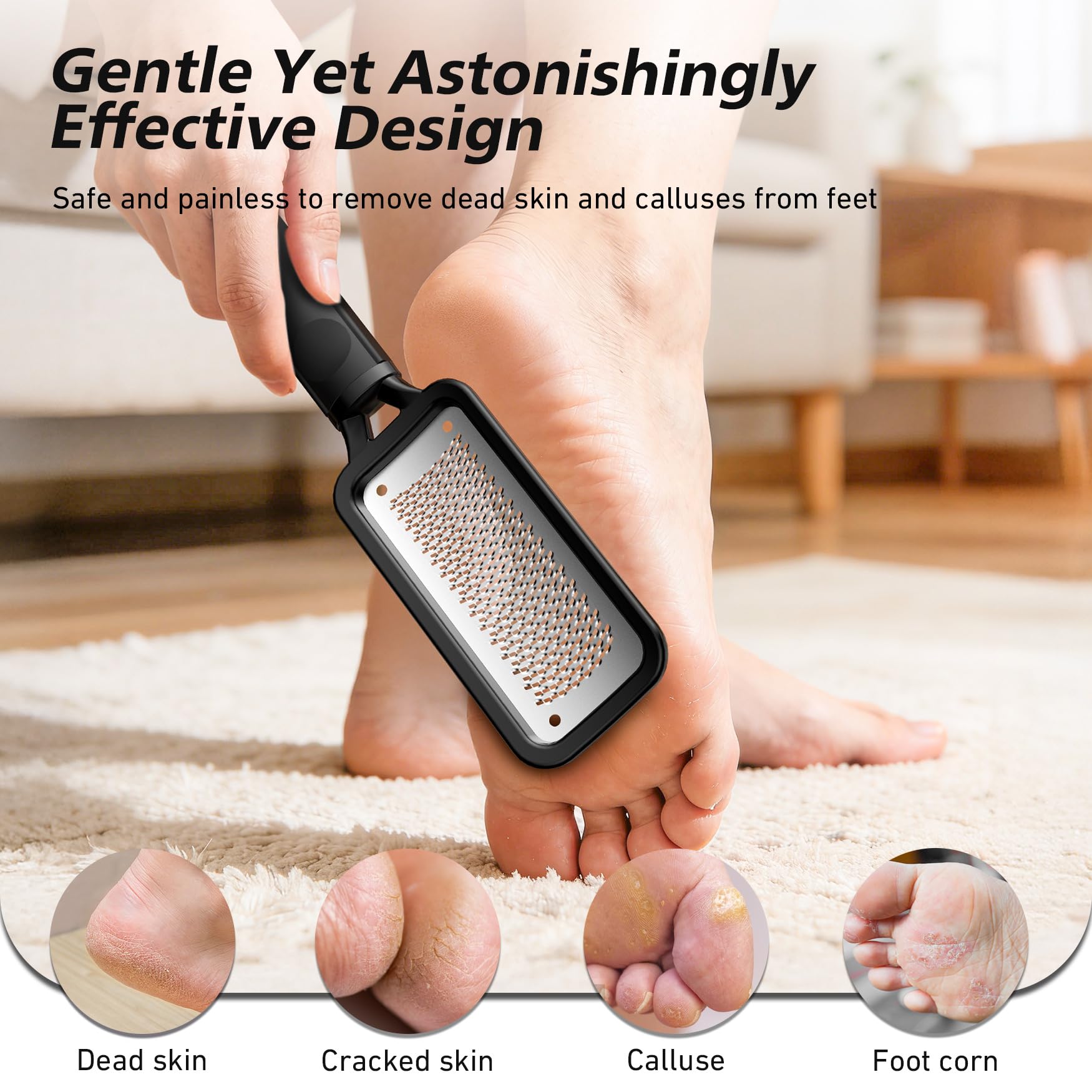 Ergonomic handle detail of Necool Baluca professional foot file