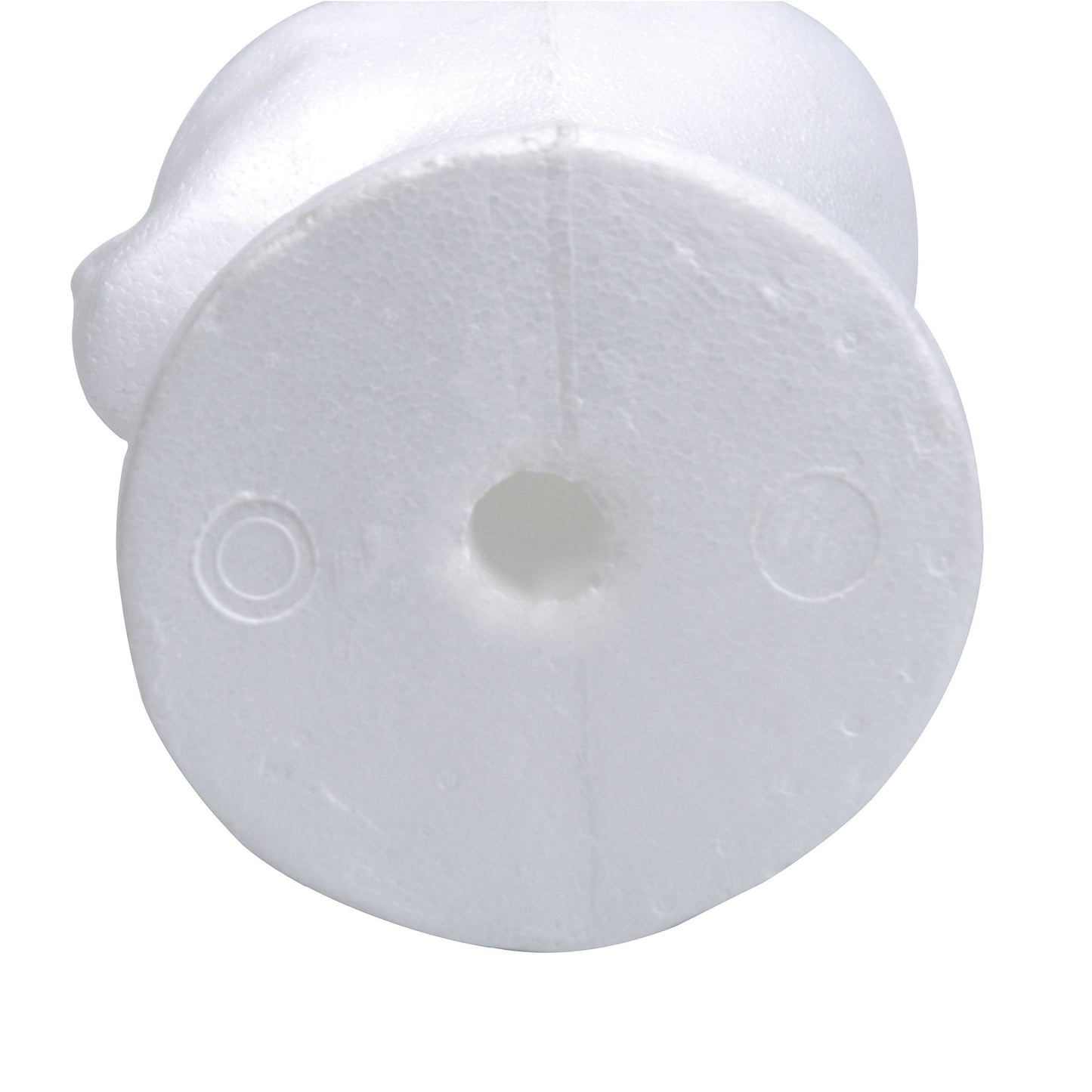 BHD BEAUTY dense styrofoam mannequin head showing T-pin insertion capability