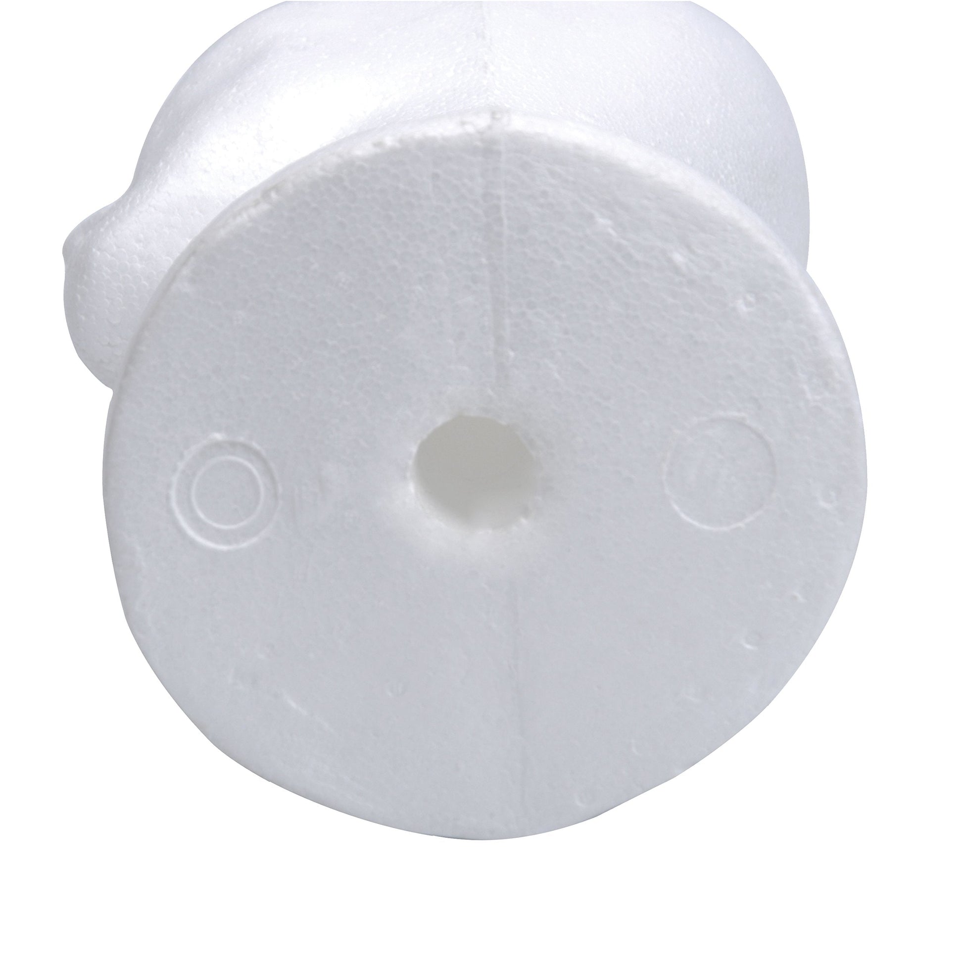 BHD BEAUTY dense styrofoam mannequin head showing T-pin insertion capability