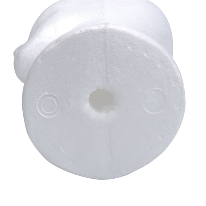 BHD BEAUTY dense styrofoam mannequin head showing T-pin insertion capability