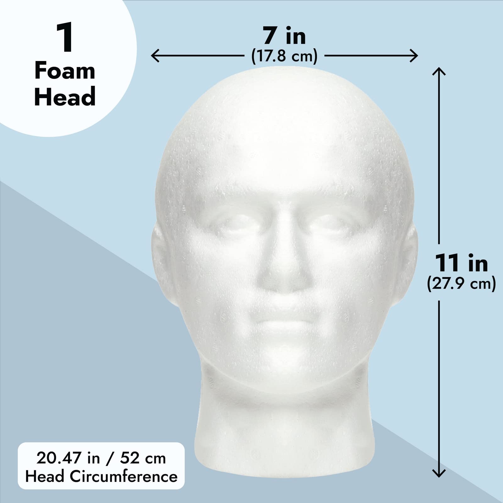 Durable solid foam mannequin model for sunglasses and mask display