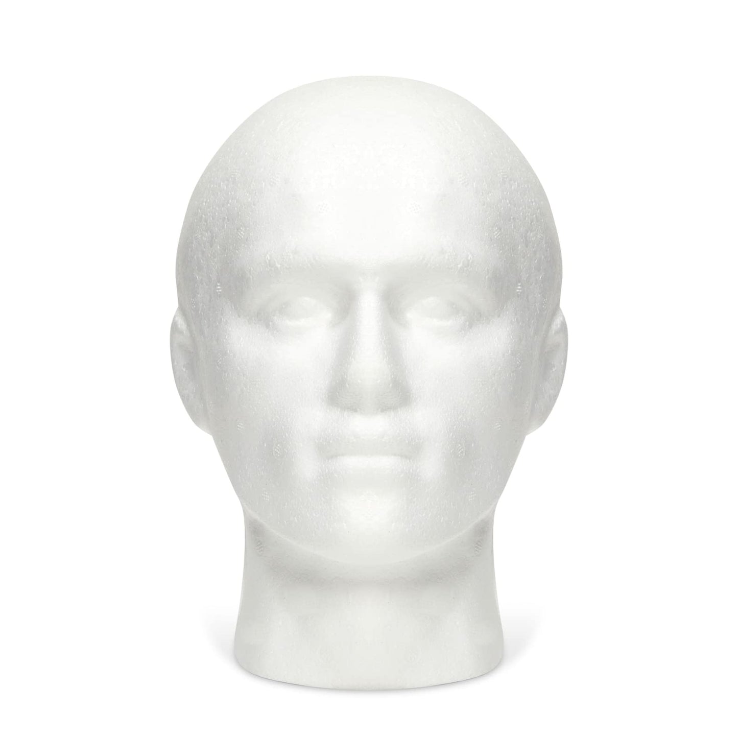 Premium imported white styrofoam wig holder stand freestanding base view