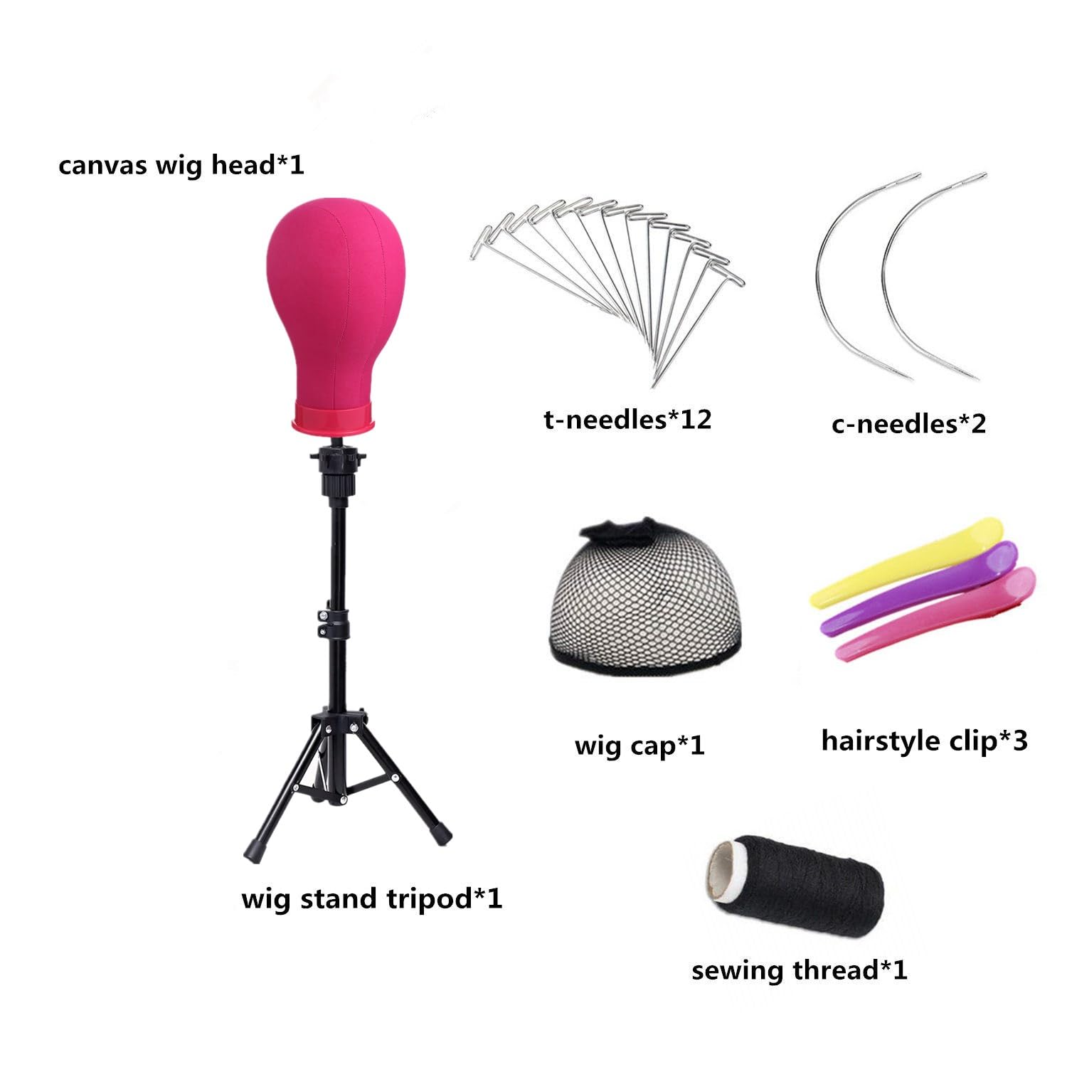 Lucicass 23 inch mannequin head side profile for styling