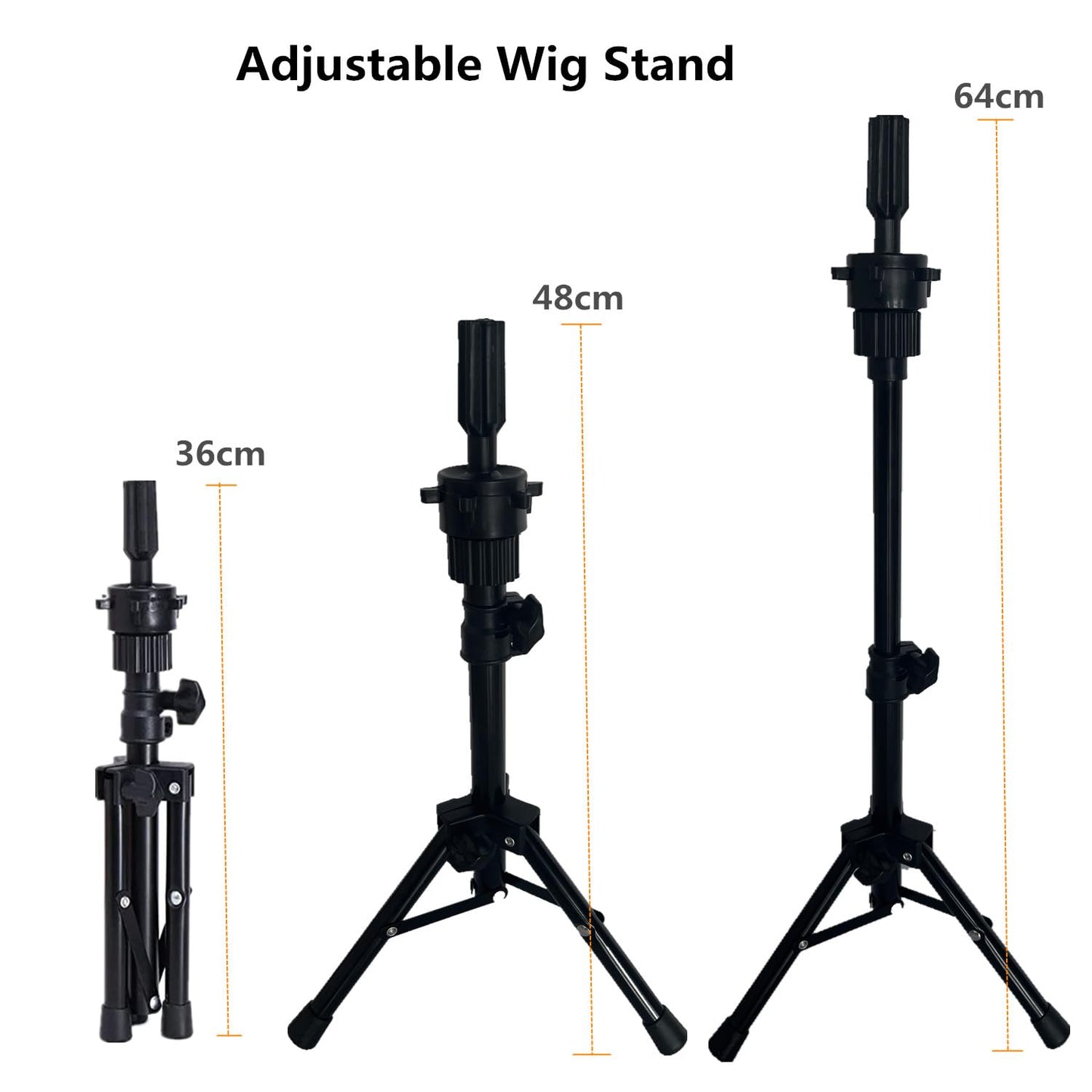 Lucicass premium salon mannequin display head on tripod base