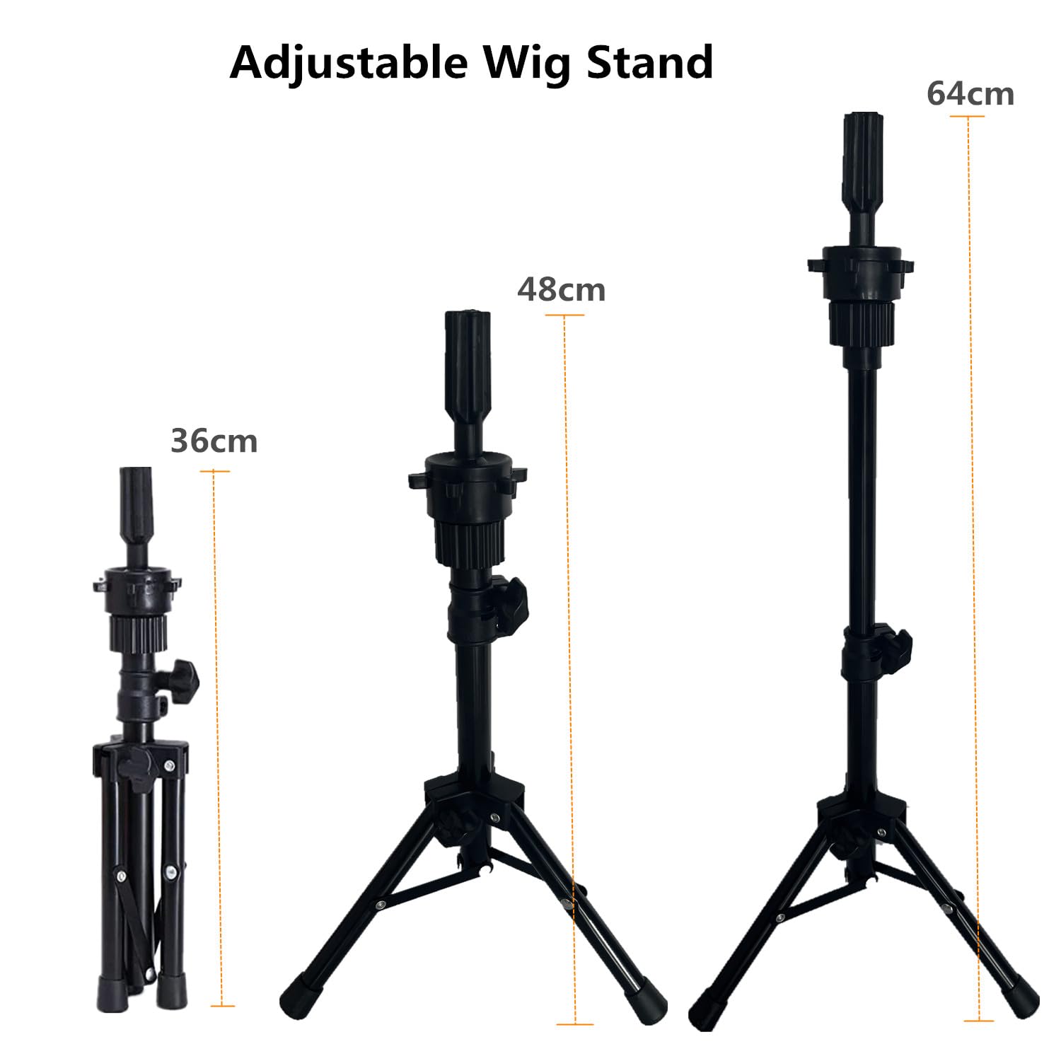 Lucicass premium salon mannequin display head on tripod base