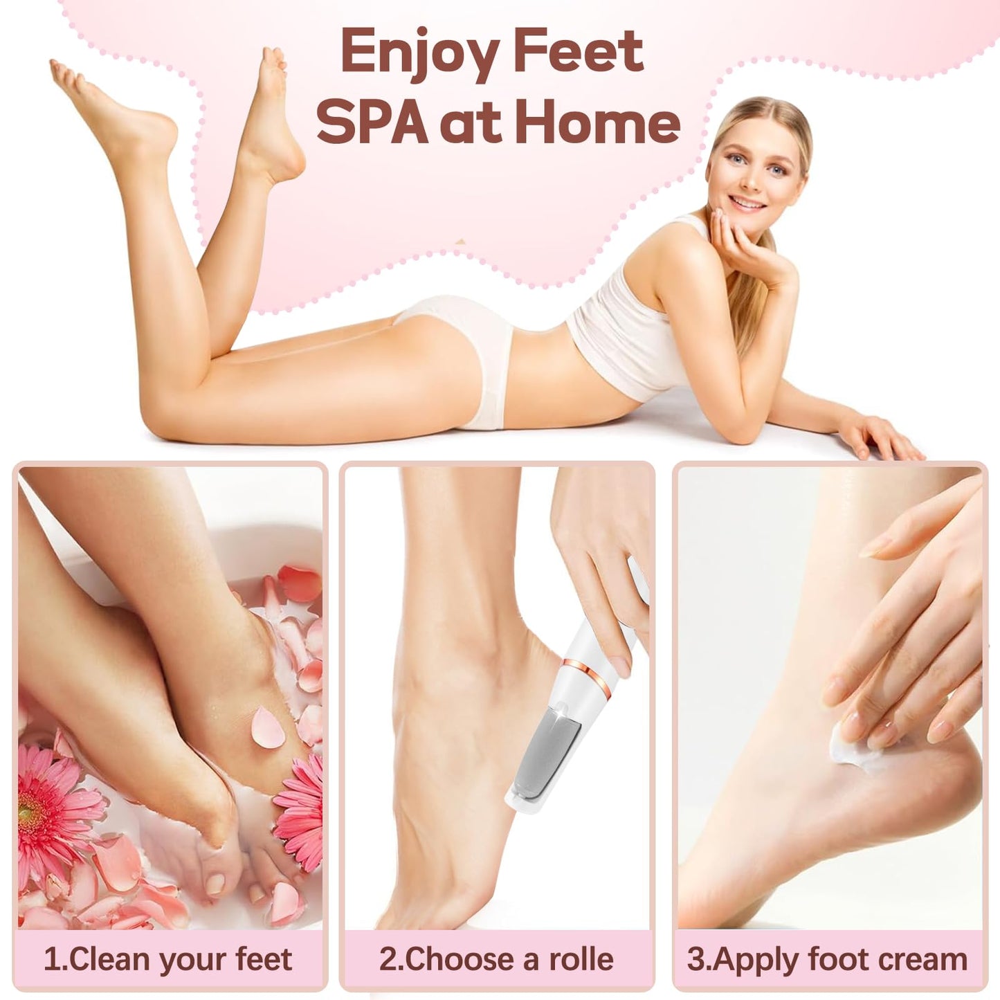 Portable Zaboul callus remover with USB charging cable