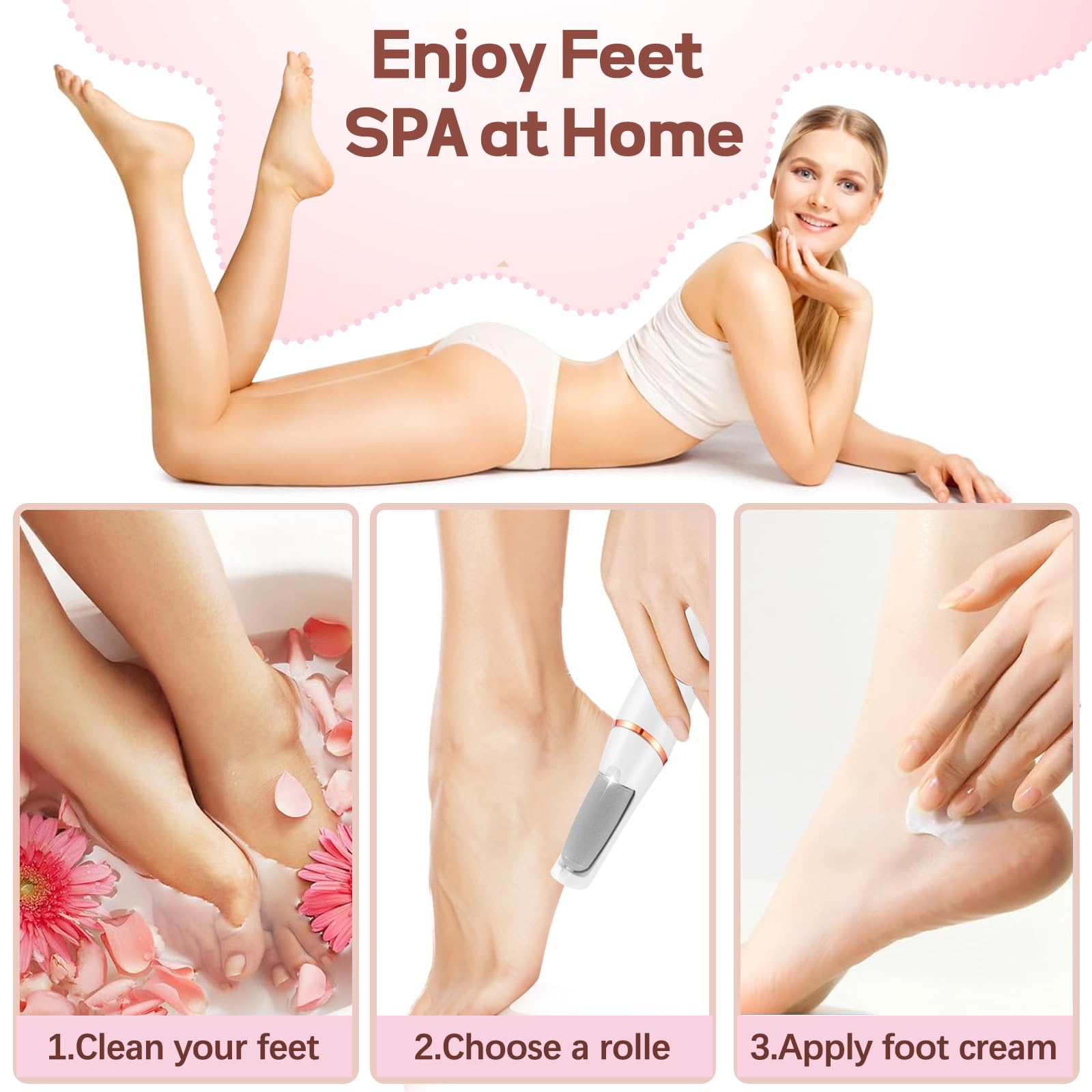 Portable Zaboul callus remover with USB charging cable