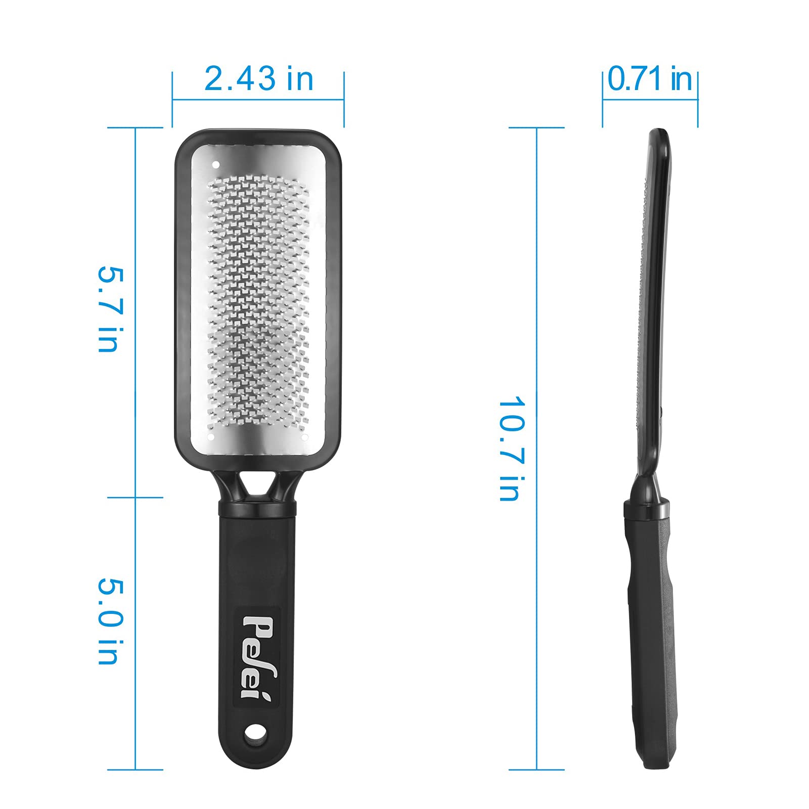Side angle view showing the lightweight design of the professional pedicure tool