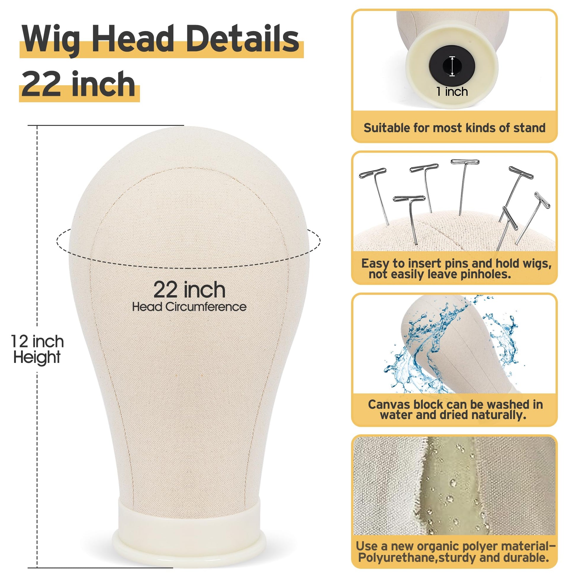Complete twenty eight piece accessory kit including wig caps and styling pins