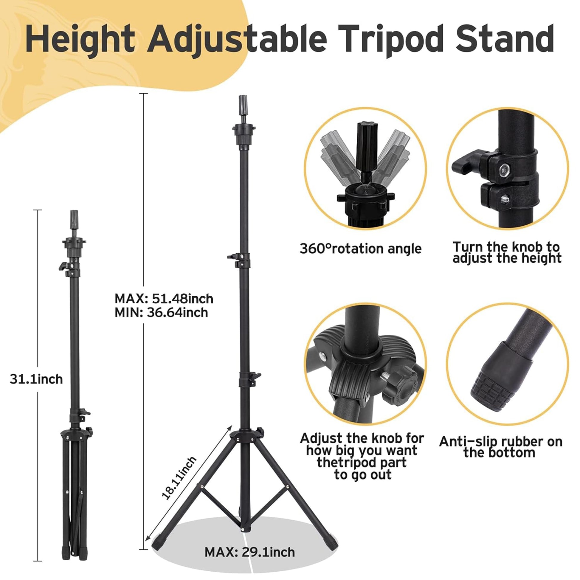 Black nylon carrying storage bag containing the entire disassembled mannequin holder kit