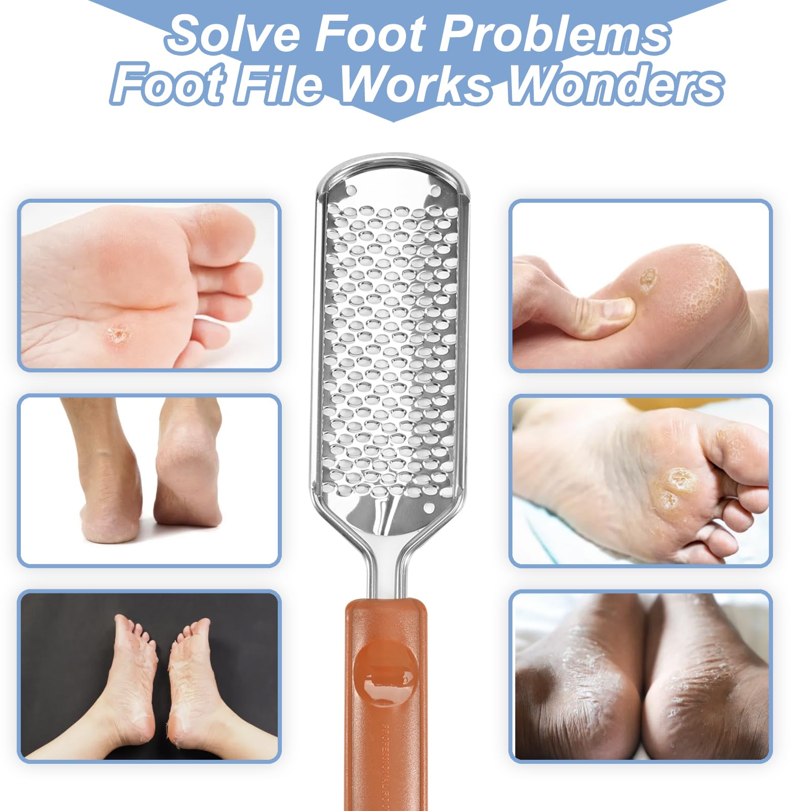 Untrytb pedicure tool with ergonomic wooden handle design
