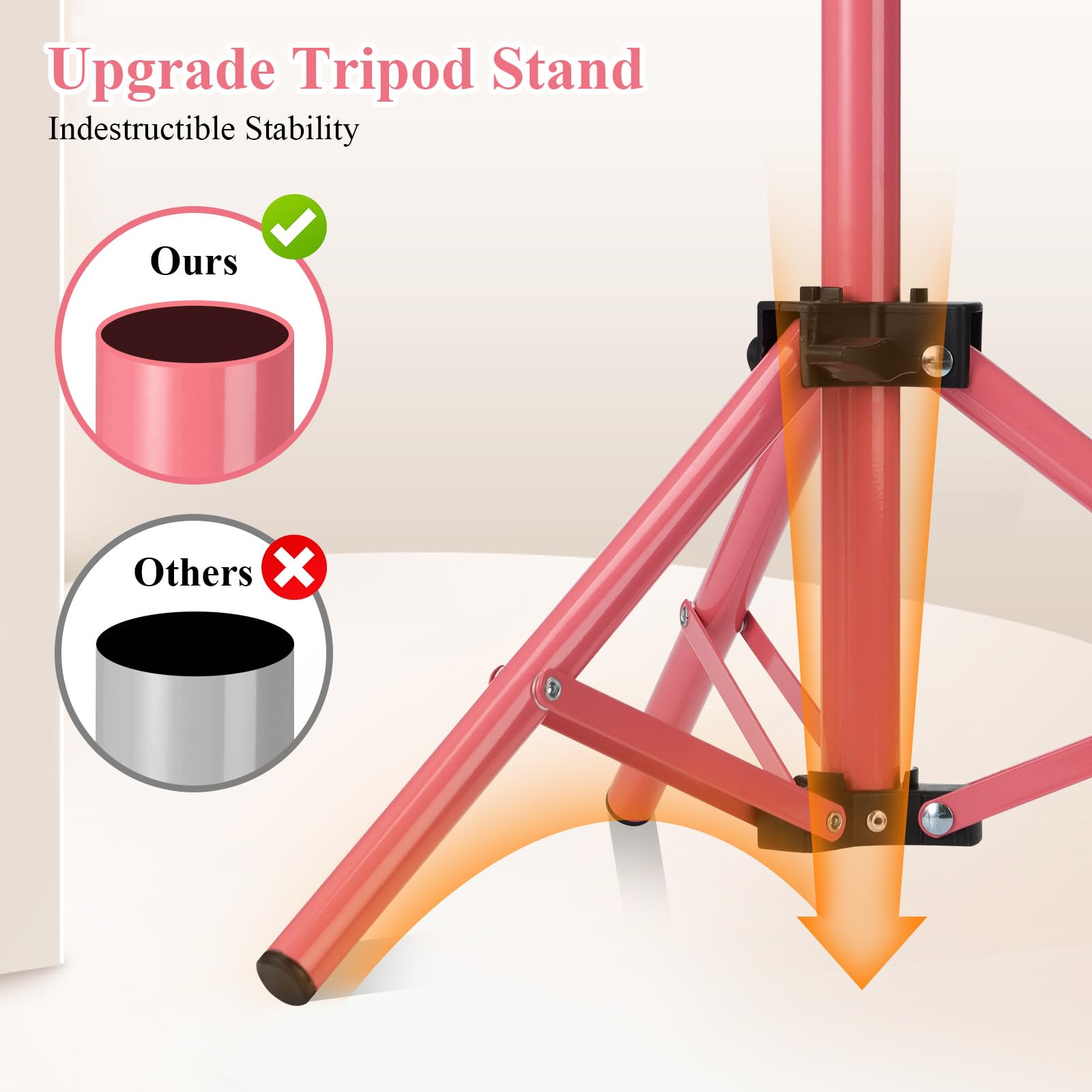 Side view of Lphgfza adjustable height hair extension holder