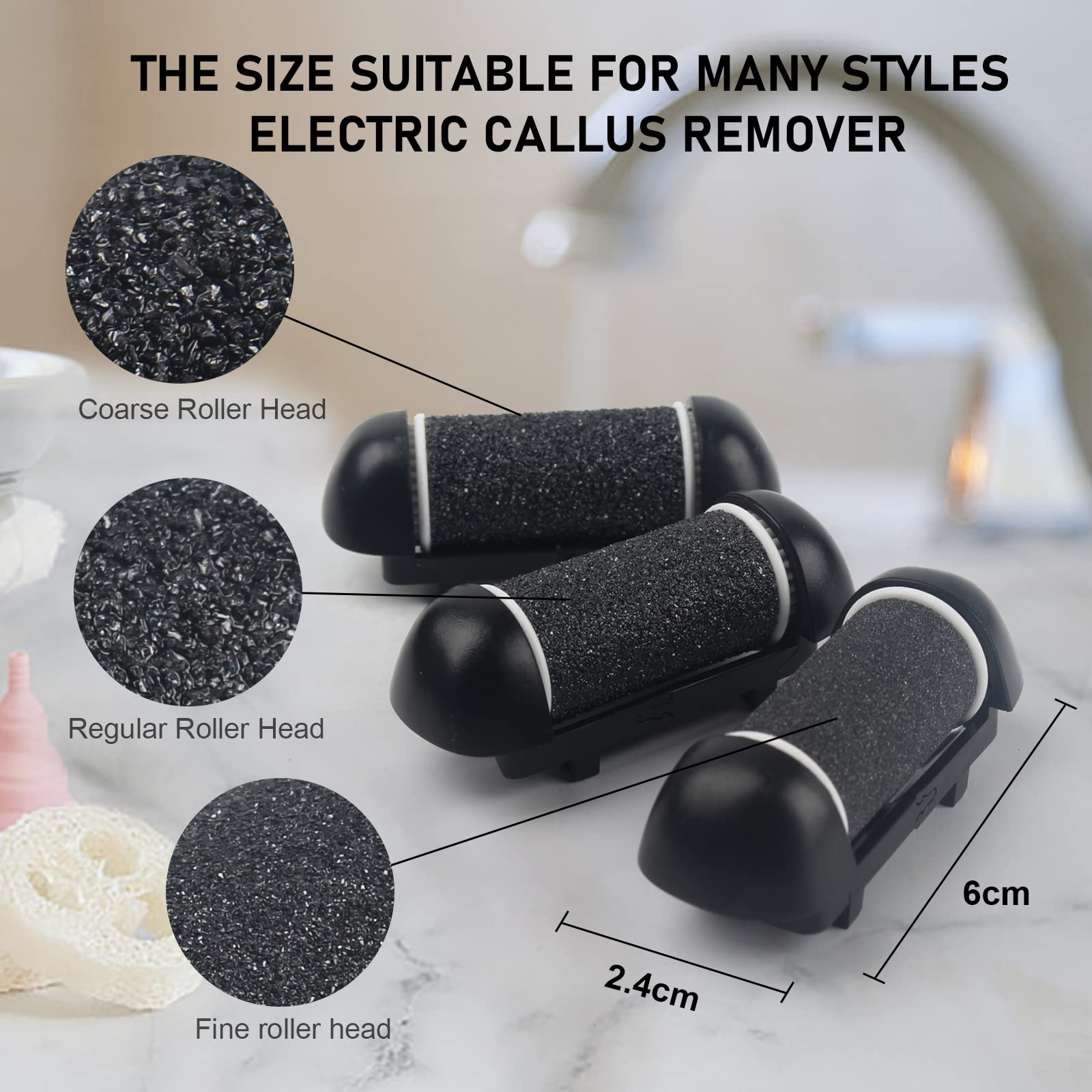 Ergonomic handle of Otazwa electric foot scrubber