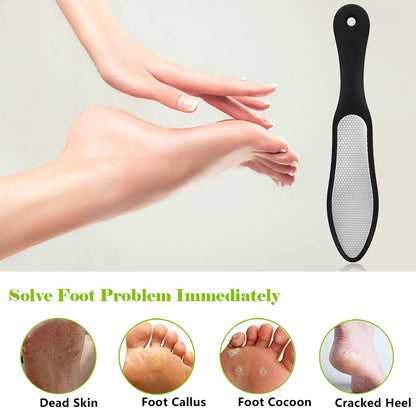 BEZOX foot scraper displaying the fine sanding side for smoothing cracked heels