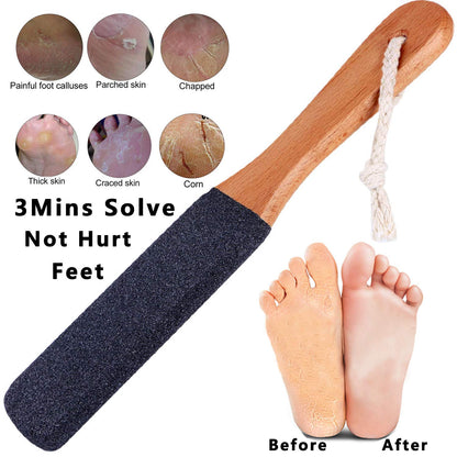 Close up shot of the dual sided Kinepi foot scrubber texture demonstrating the exfoliating corundum stone surface.