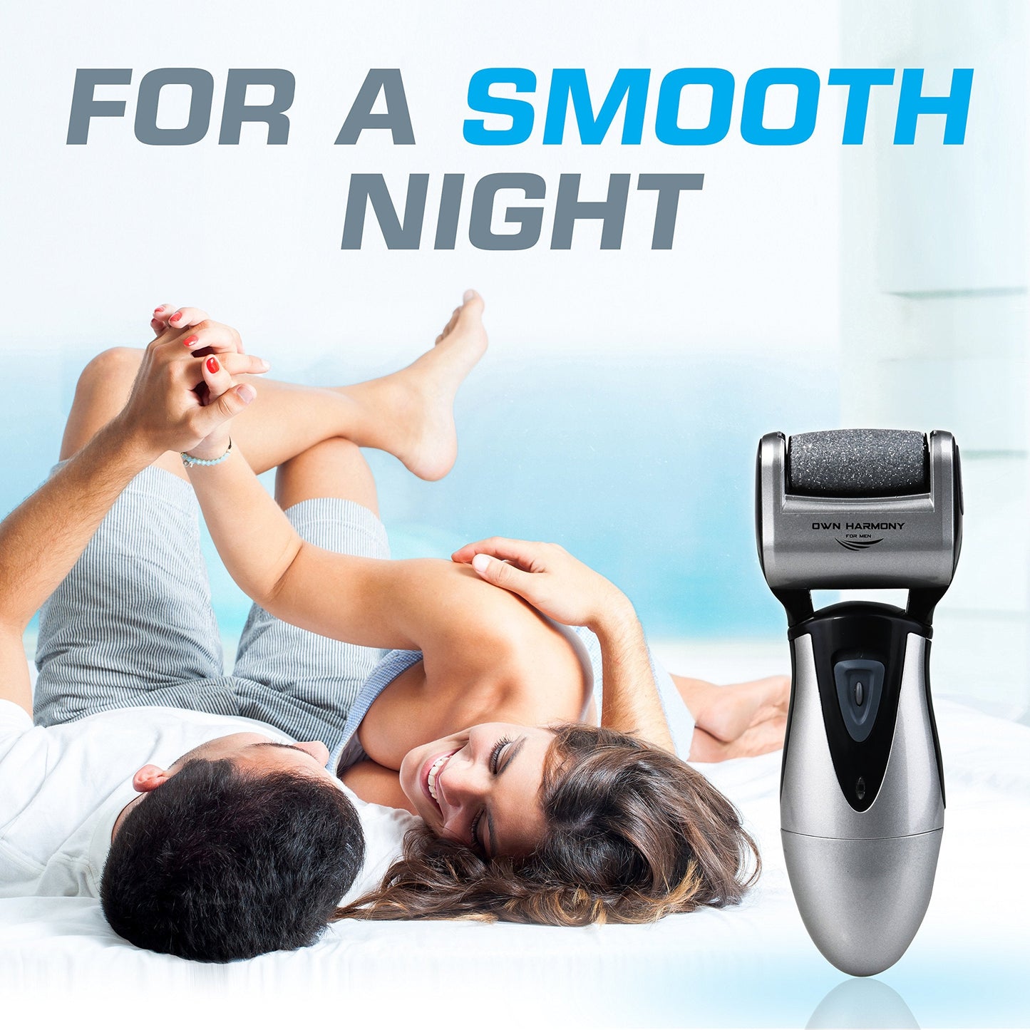 Side profile of Own Harmony electric callus remover showing convex roller