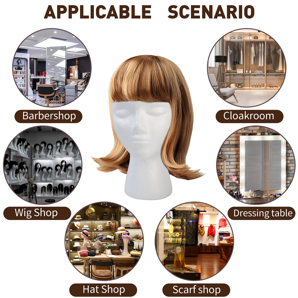 Three count pack of BALABALA cosmetic model heads for salon use