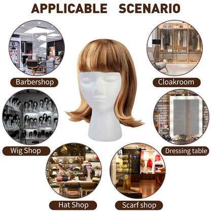 Three count pack of BALABALA cosmetic model heads for salon use