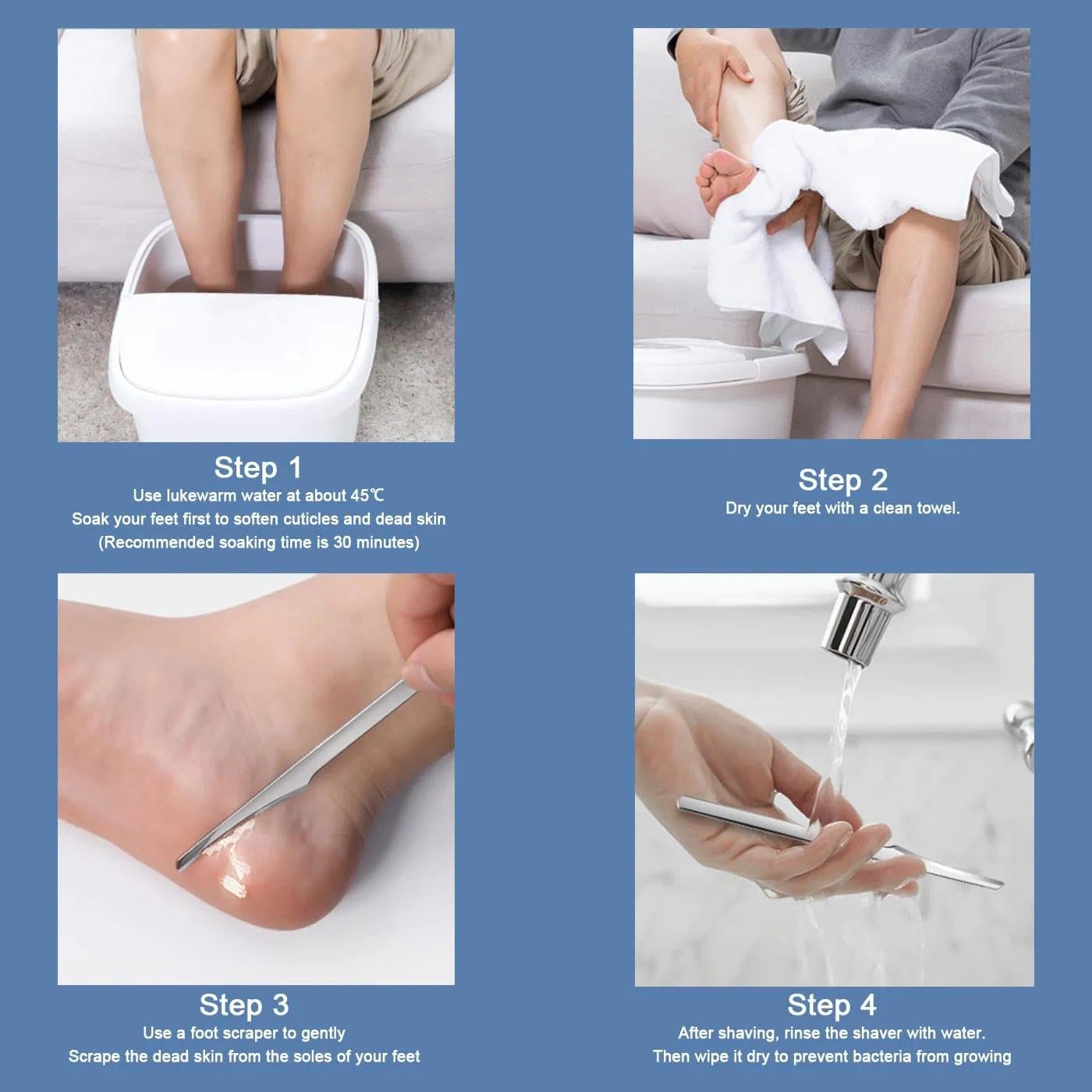 Stainless steel rasp pedicure tool for men and women