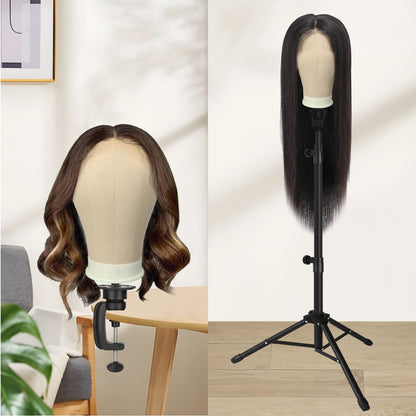 Alileader mannequin head displaying a wig clearly
