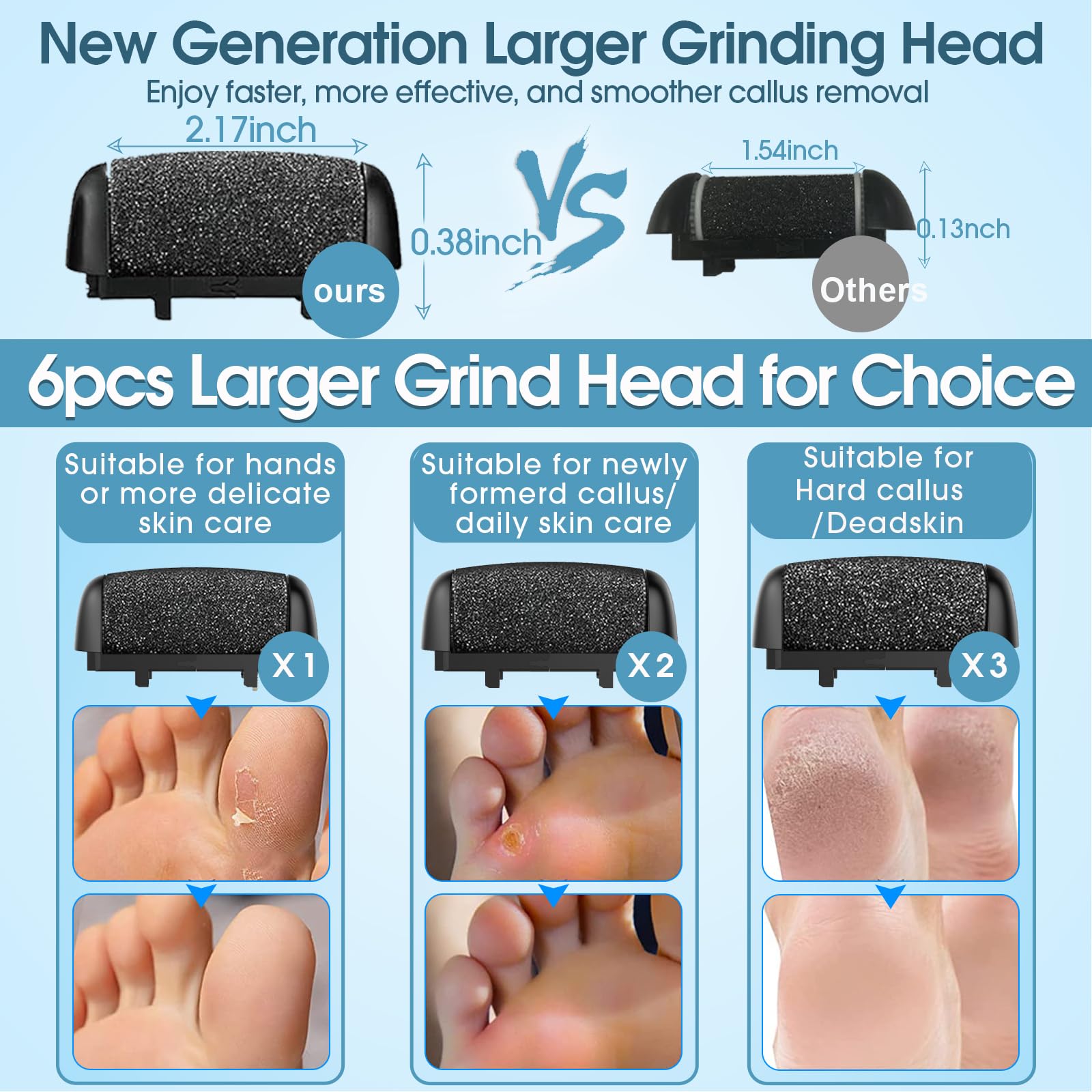 Electric foot scrubber showing adjustable speed settings