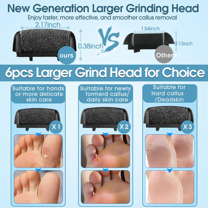 Electric foot scrubber showing adjustable speed settings