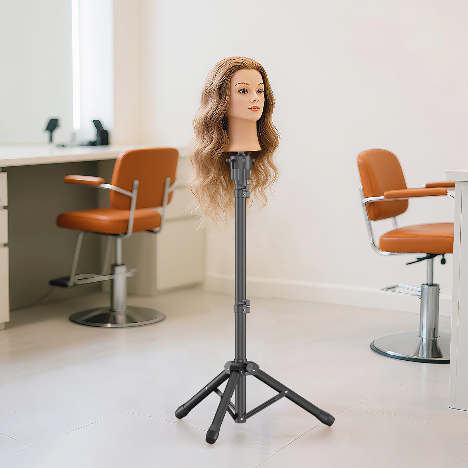 Womnwomn wig tripod stand with styling accessories kit