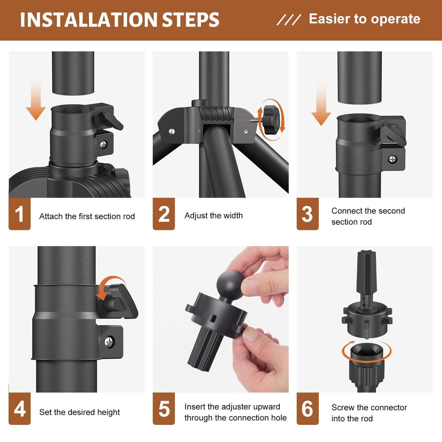 Close up of tripod rotating mount for mannequin head