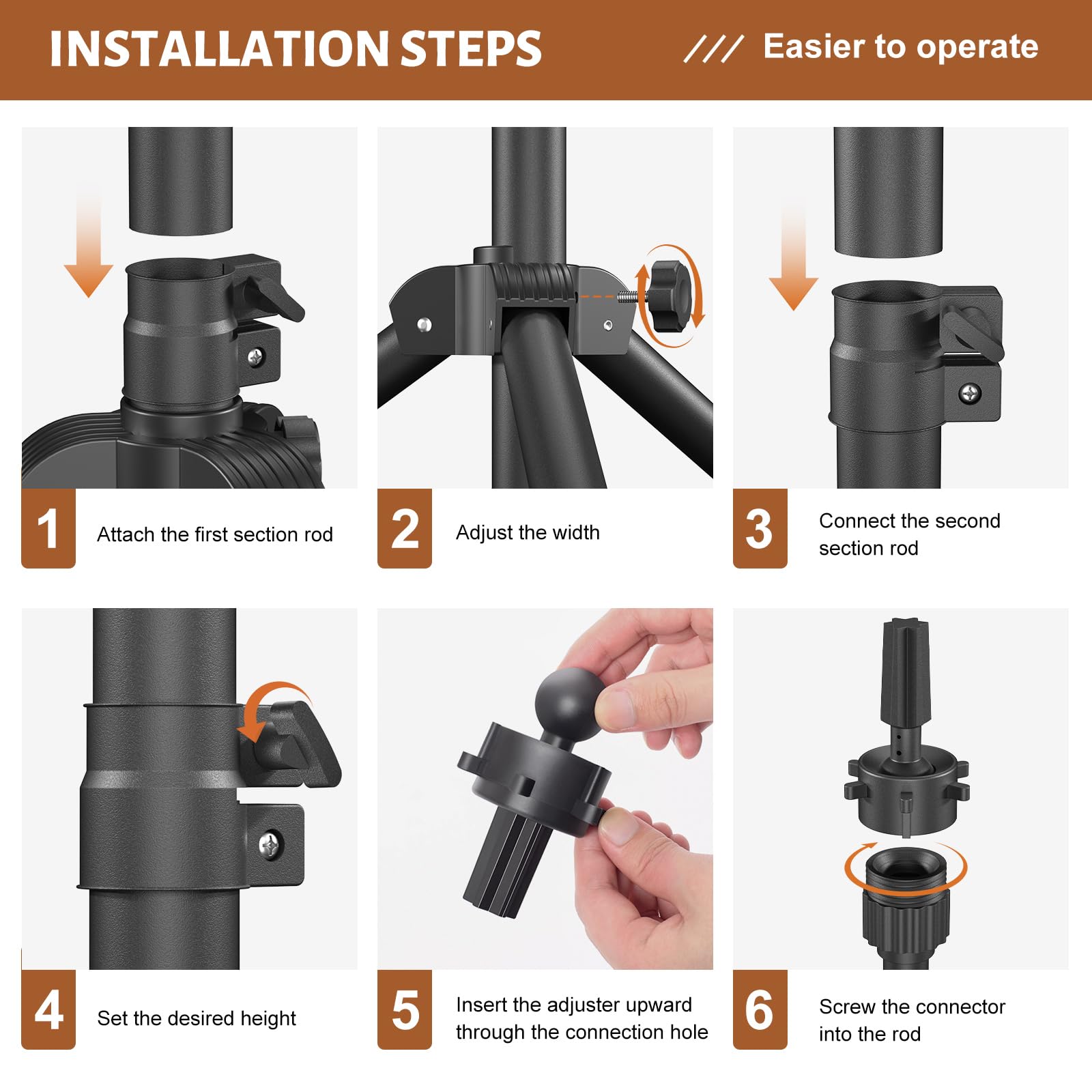Close up of tripod rotating mount for mannequin head
