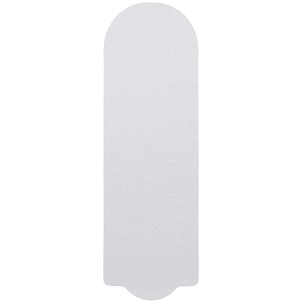 Close up view of the 180 grit white pedicure refill pads highlighting the textured abrasive surface.