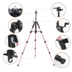 GEX adjustable aluminum wig stand collapsed showing its compact travel setup