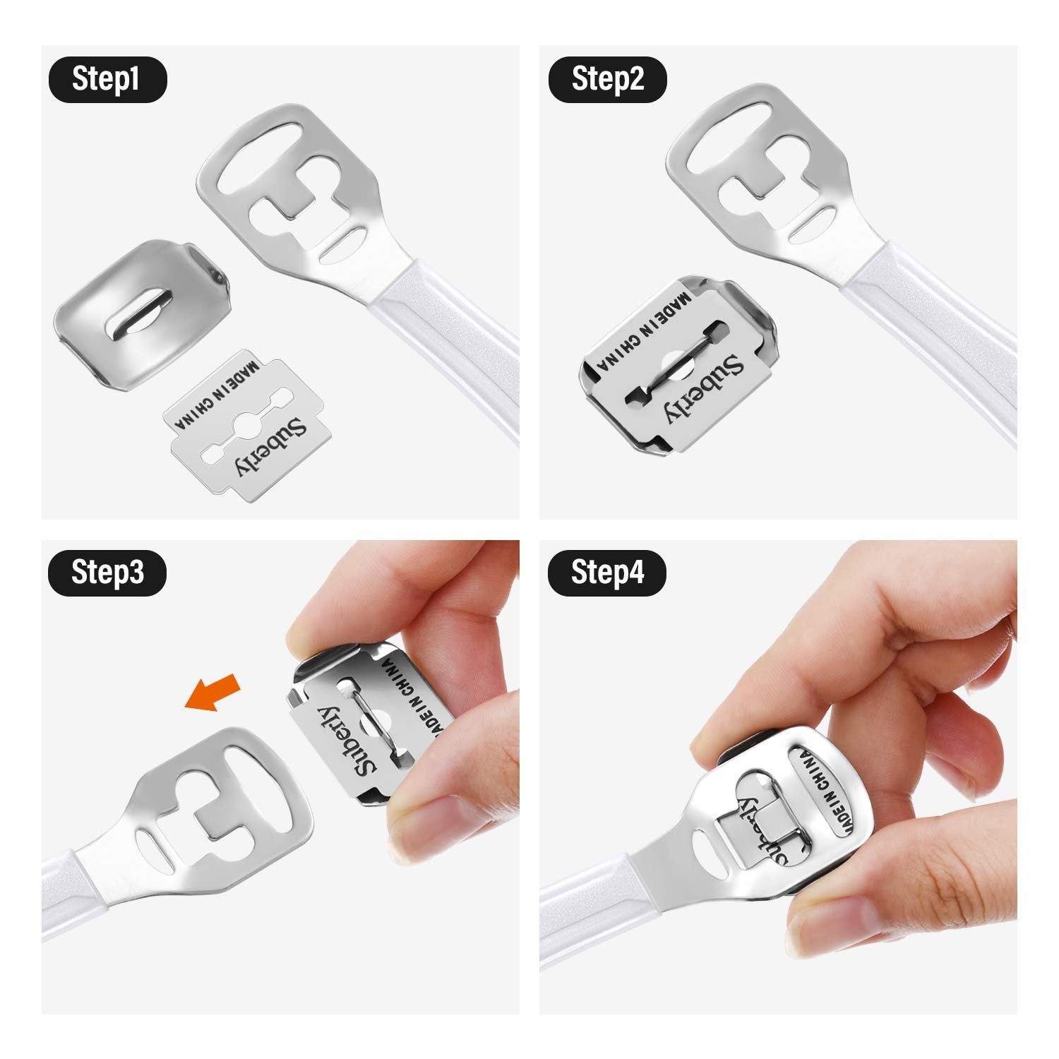 Zhehao professional manual foot scraper tool showing the polished smooth ergonomic handle design