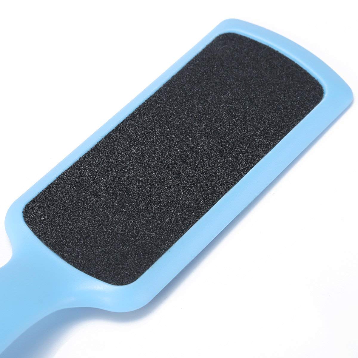 Demonstration of the dual sided heel file surfaces illustrating the coarse and medium exfoliating grit textures.