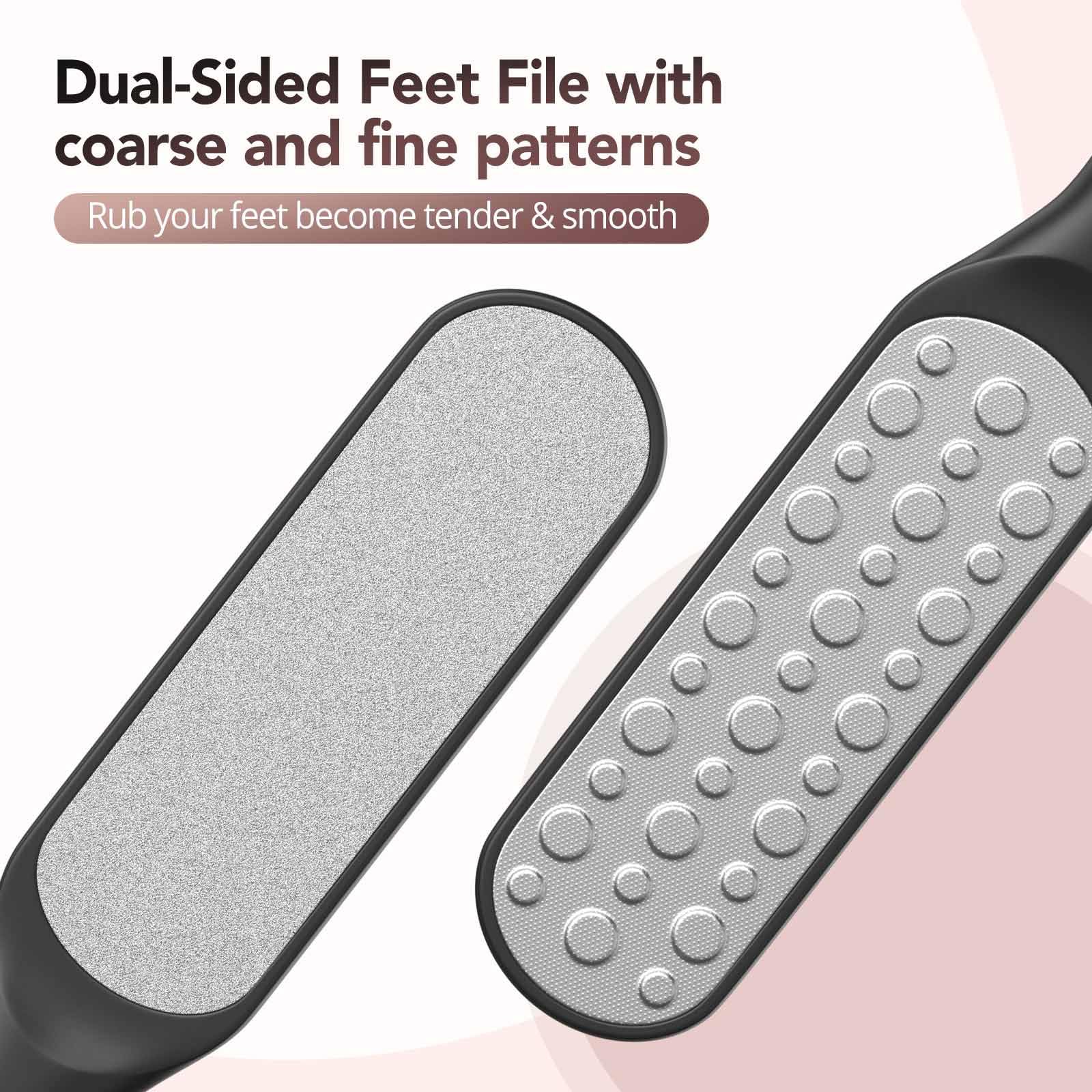 Close up of Kolavia stainless steel foot rasp surface
